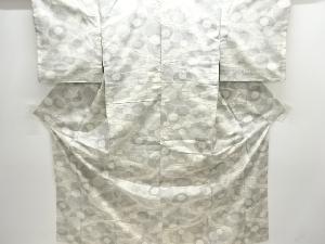 アンティーク　抽象模様織り出し十日町紬着物